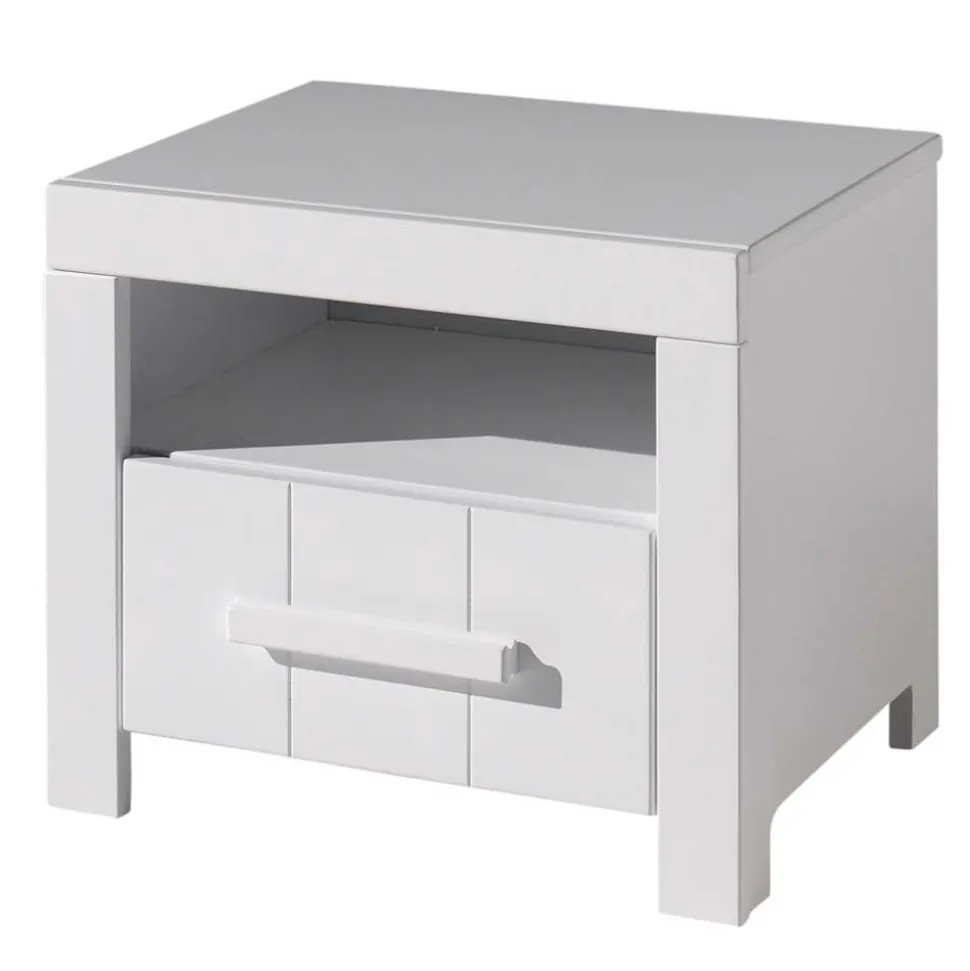 Kinderzimmer Nachtkommode in Weiß - Ellen