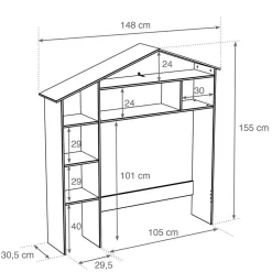 Kinderzimmer Regal in Hausform - Vathurias