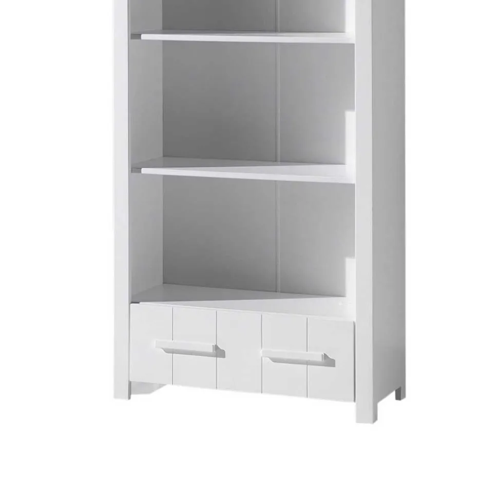 Kinderzimmer Regal in Weiß mit Rückwand - Ellen