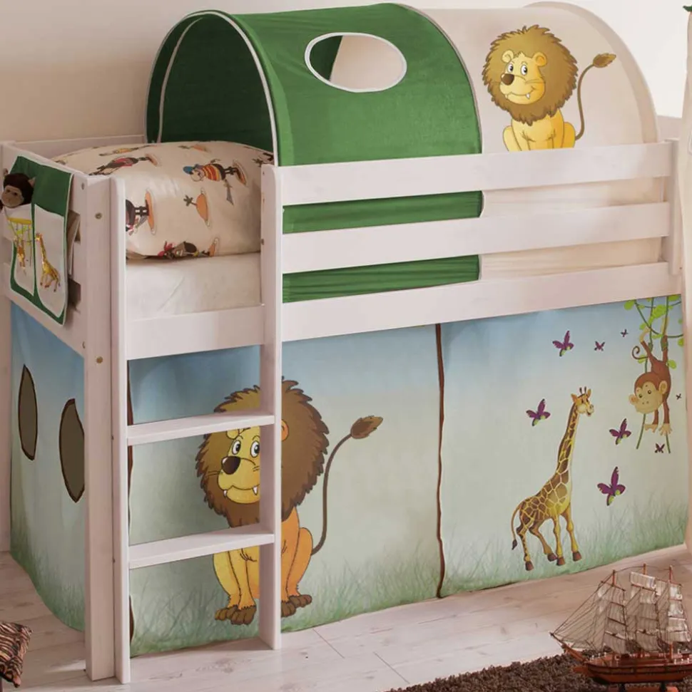 Kinderzimmer Safari Hochbett mit Rutsche - Zaruto
