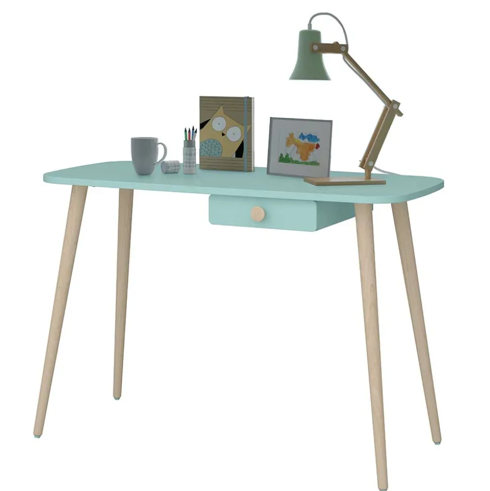 Kinderzimmer Schreibtisch in Mintgrün - Vrespa
