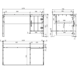 Kinderzimmer Schreibtisch mit Türfach - Ellen