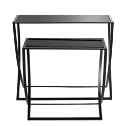 Klappbare Beistelltische in Schwarz - Saltagro (zweiteilig)