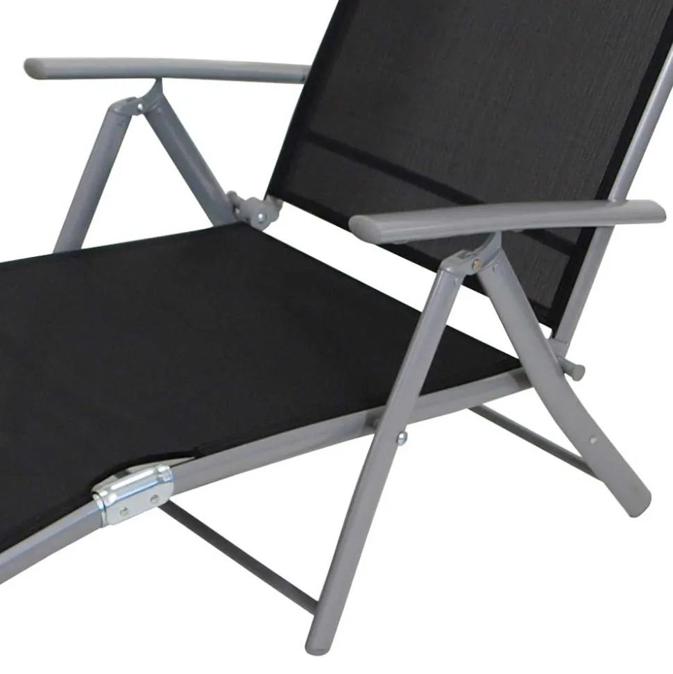 Klappbare Gartenliege Ziadovas mit Kunststoff Gewebe