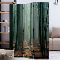 Klappbarer Paravent Herbstwald Fotodruck - Stacie