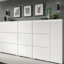 3-Klappen-Schuhschrank in Weiß - Dany