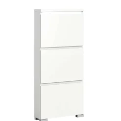 3-Klappen-Schuhschrank in Weiß - Dany