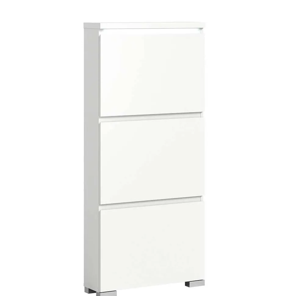 3-Klappen-Schuhschrank in Weiß - Dany