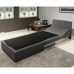 Klappsessel in Silber Grau Webstoff - Belania