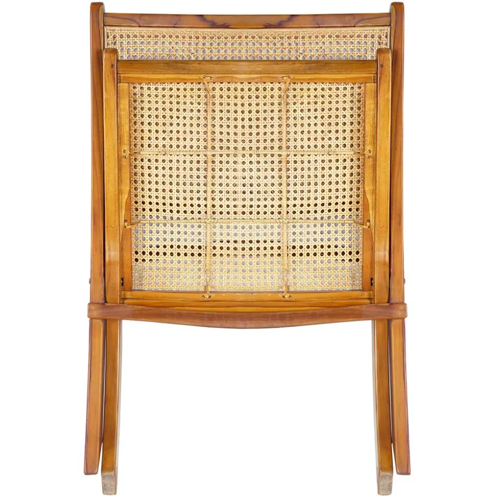 Klappsessel mit Wiener Geflecht aus Teak & Rattan - Vilrada