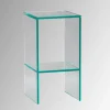 Klarglas Beistelltisch mit quadratischer Tischplatte - Weyna