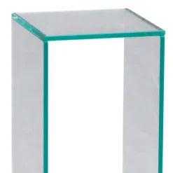 Klarglas Beistelltisch mit quadratischer Tischplatte - Weyna