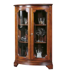 Klassisch gestaltete Eckvitrine 112 cm hoch - Yawira