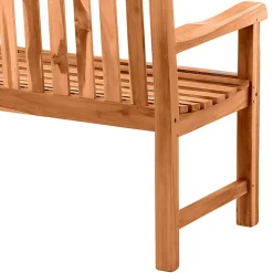 Klassische Holz Gartenbank mit Lehnen - Klahuma