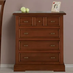 Klassische Kommode in Walnuss Braun - Istefanio