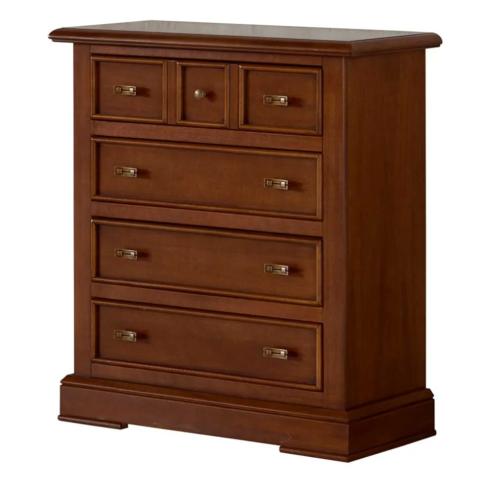 Klassische Kommode in Walnuss Braun - Istefanio