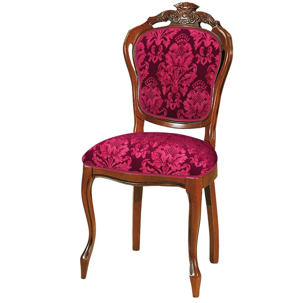 Klassischer Essstuhl in Dunkelrot - Vennezo