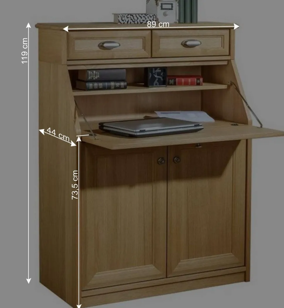 Klassischer Sekretär in Eiche - Optica