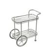 Klassischer Servierwagen in Glas & Chrom - Felzon