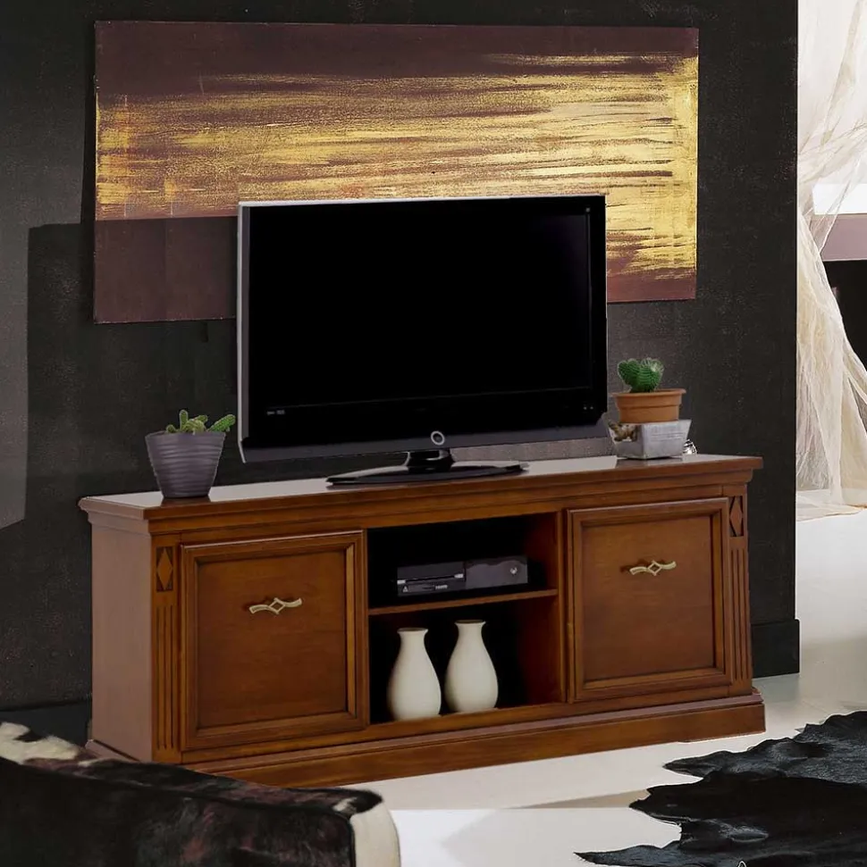 Klassischer TV Unterschrank in Walnussfarben - Sienna