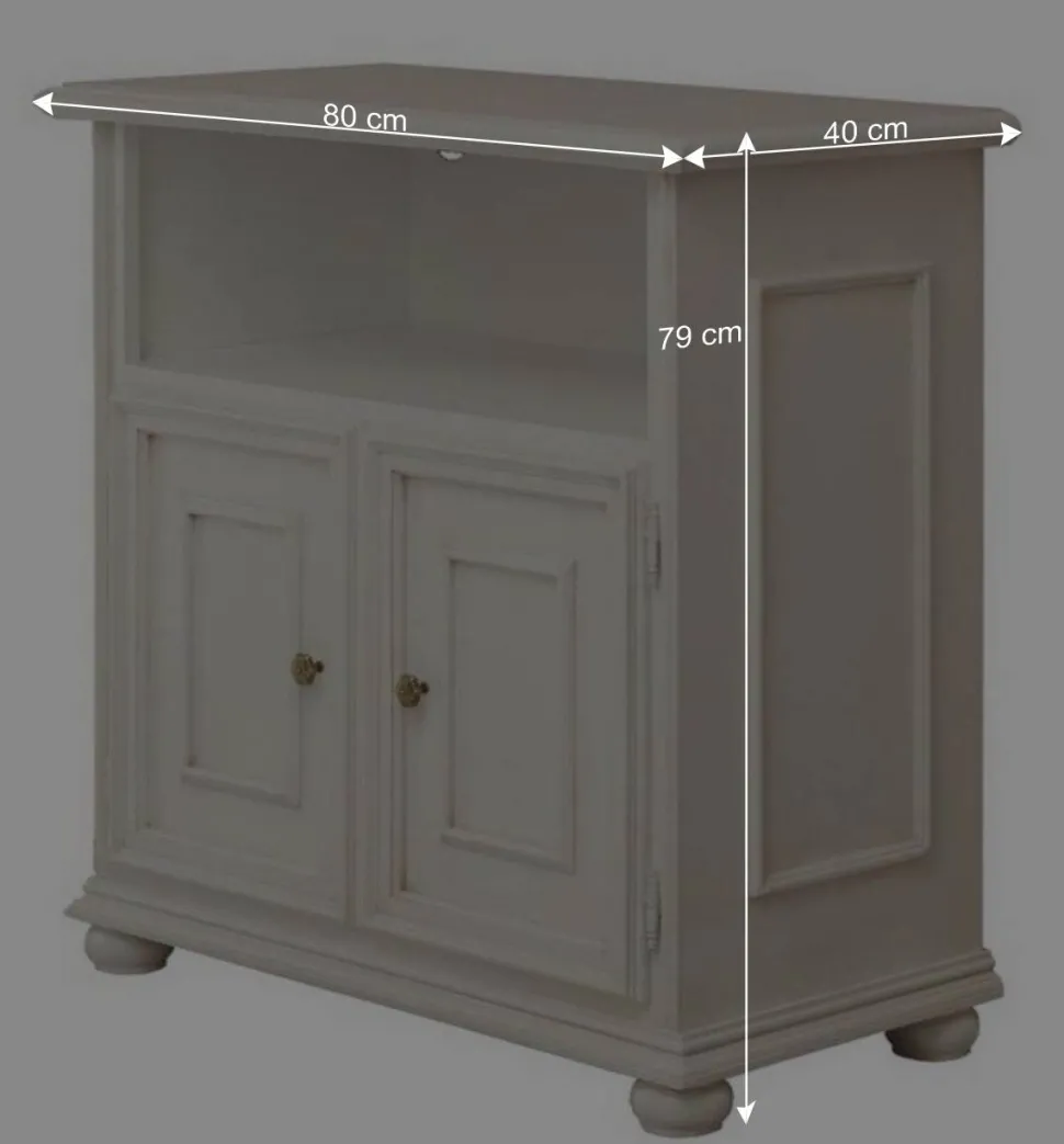 Klassischer TV Unterschrank in Antikweiß - Vicina