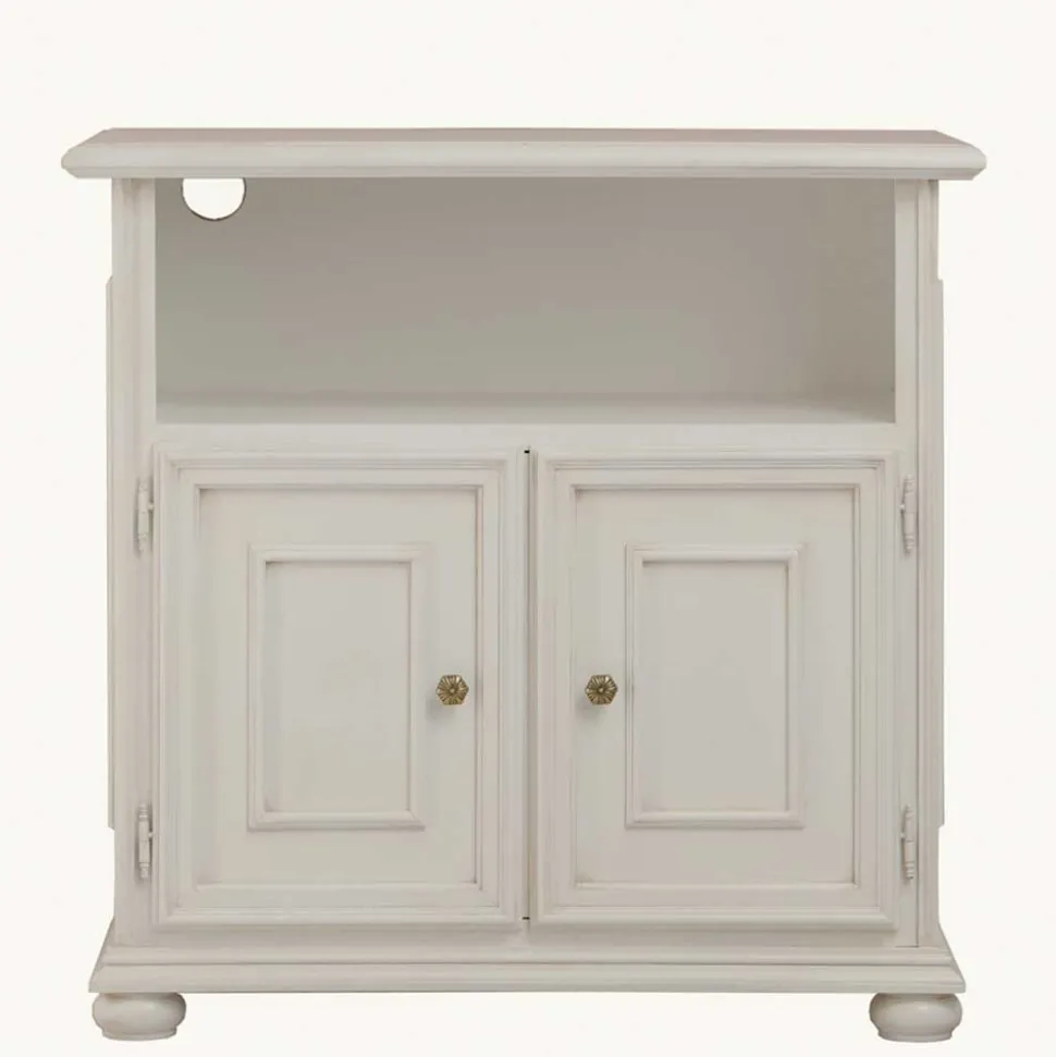 Klassischer TV Unterschrank in Antikweiß - Vicina