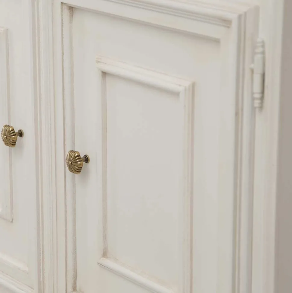 Klassischer TV Unterschrank in Antikweiß - Vicina