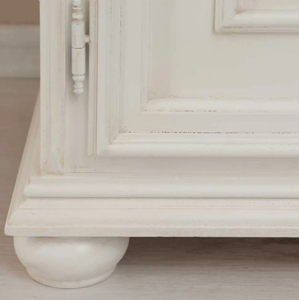 Klassischer TV Unterschrank in Antikweiß - Vicina