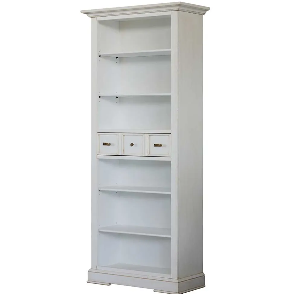 Klassisches Bücherregal in Antikweiß - Annot
