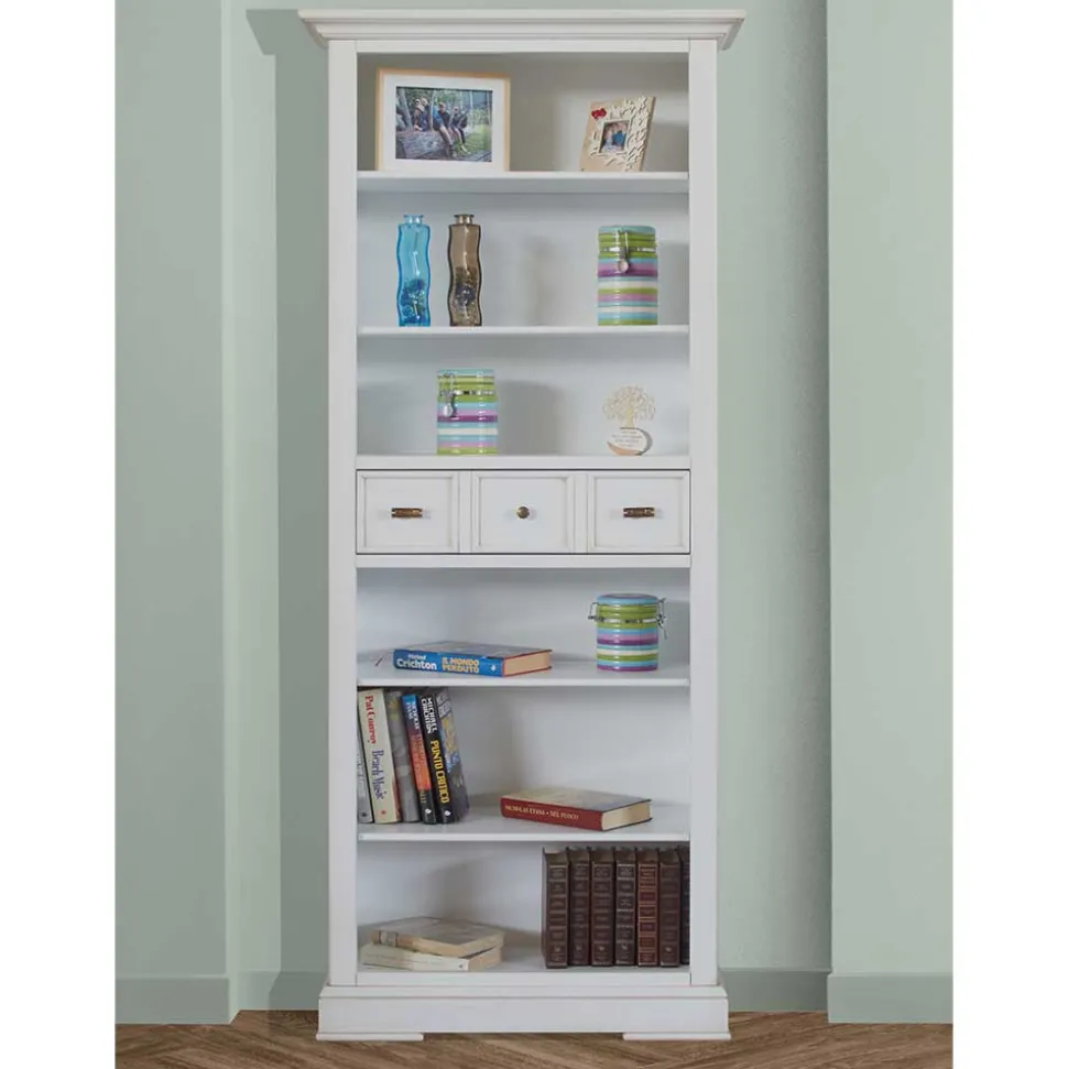 Klassisches Bücherregal in Antikweiß - Annot