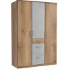 Kleiderschrank in Plankeneiche & Lichtgrau - Anca