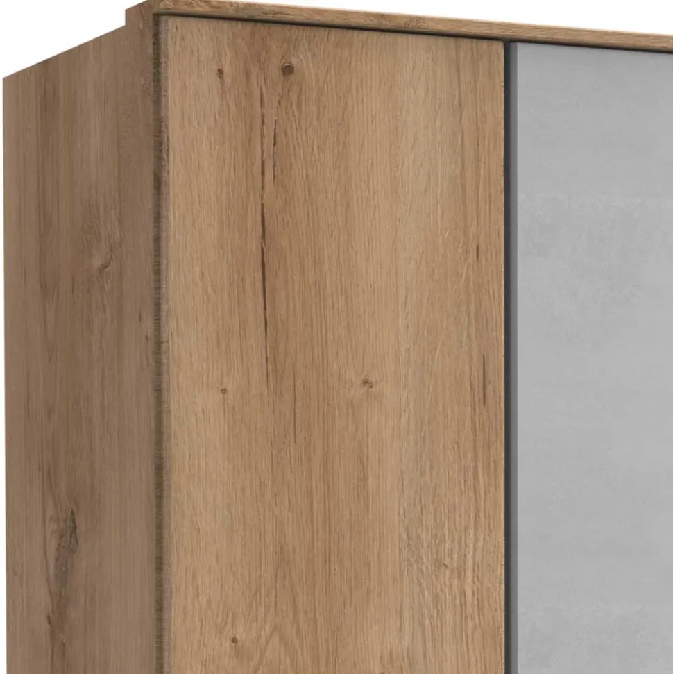 Kleiderschrank in Plankeneiche & Lichtgrau - Anca