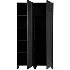 Kleiderschrank in Spind Optik aus Holz und Holzwerkstoff - Tivegos