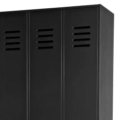 Kleiderschrank in Spind Optik aus Holz und Holzwerkstoff - Tivegos