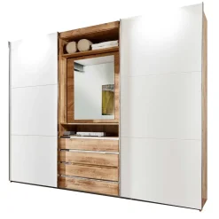 Kleiderschrank in Weiß & Plankeneiche Optik - Stufania