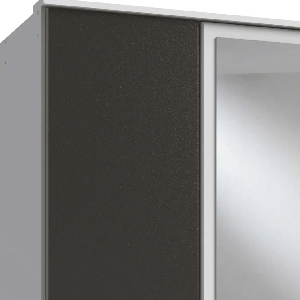 Kleiderschrank in Weiß und Dunkelgrau - Vanila