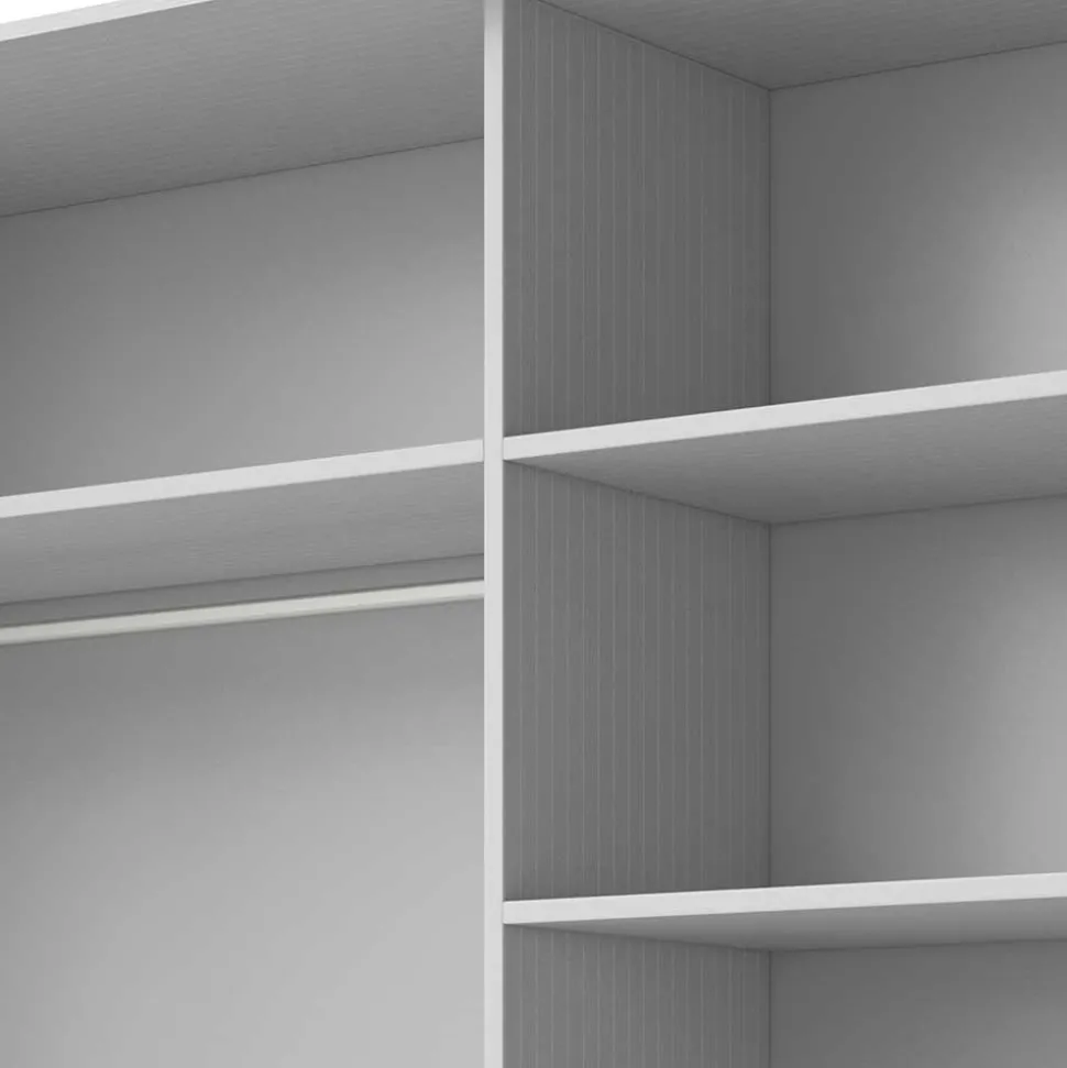Kleiderschrank mit Schwebetüren in Esche Weiß - Pruducia