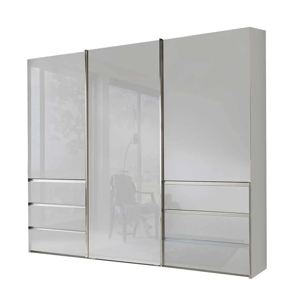 Kleiderschrank mit sechs Schubladen und drei Türen - Ectria