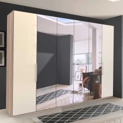 Kleiderschrank mit vier Spiegel Tür-Elementen - Rativian III