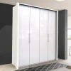 Kleiderschrank mit zwei Falttüren in Weiß - Dolienca