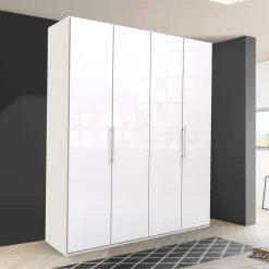 Kleiderschrank mit zwei Falttüren in Weiß - Dolienca