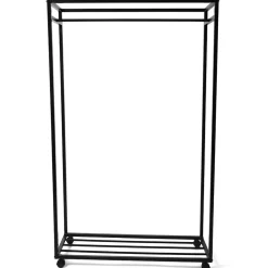 Kleiderwagen Rollgarderobe in Schwarz - Baslanica