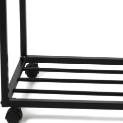 Kleiderwagen Rollgarderobe in Schwarz - Baslanica