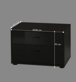 Kleine Kommode Ceolata in Grau Braun