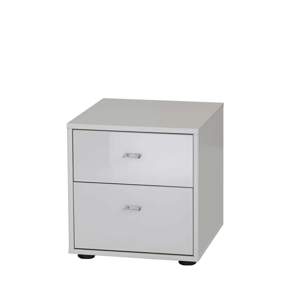 Kleine Kommode Clear in Weiß