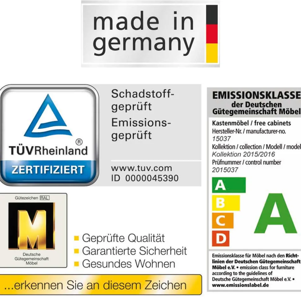 Kleine Kommode Zianatto in Weiß