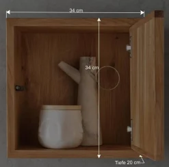 Kleiner Hängeschrank aus Wildeiche Massivholz - Acapella