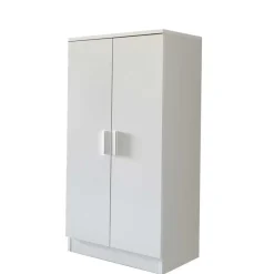 Kleiner Schuhschrank mit Doppeltür Atricia in Weiß