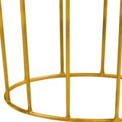 Kleiner Tisch in Eiche Bianco & Bronze - Leano