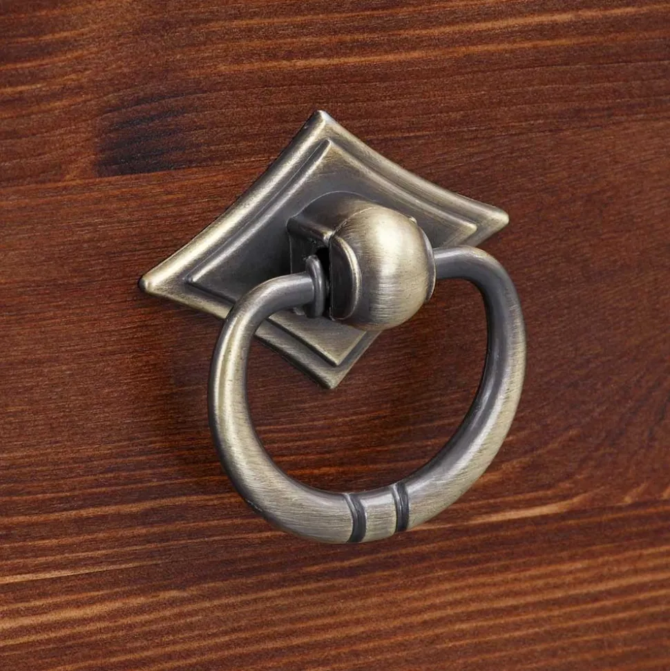 Kleiner Vitrinenschrank in Dunkelbraun - Luvin